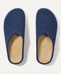 The Casual Clog - Blue Raffia-Knit