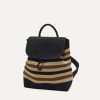 The Cinch Backpack - Mocha Stripe Crochet