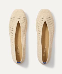 The Max Square Ballerina - Off White Mesh